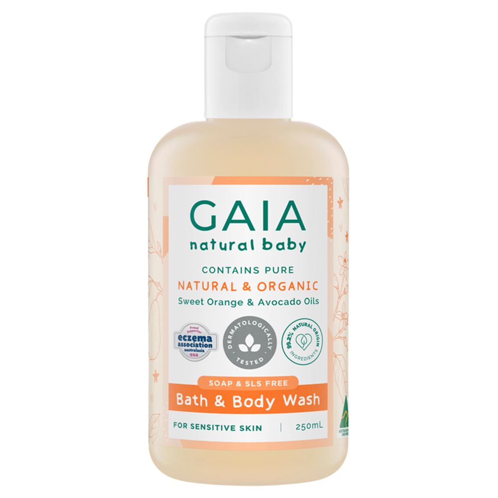 GAIA Natural Baby Bath and Body Wash - 250/500 mL