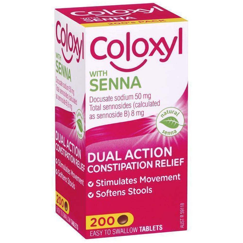 Coloxyl With Senna - 200 Tablets