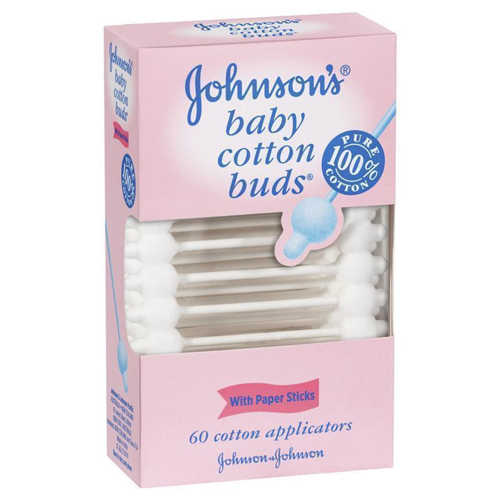 Johnson's Baby Cotton Applicator Buds - 60 Pack