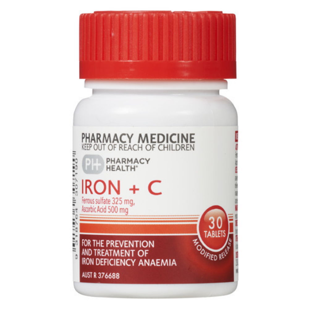 Pharmacy Health Iron + C - 30 Tablets