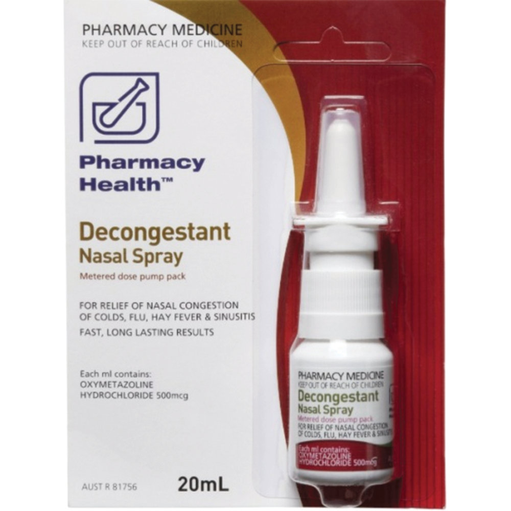 Pharmacy Health Decongestant Nasal Spray - 20mL