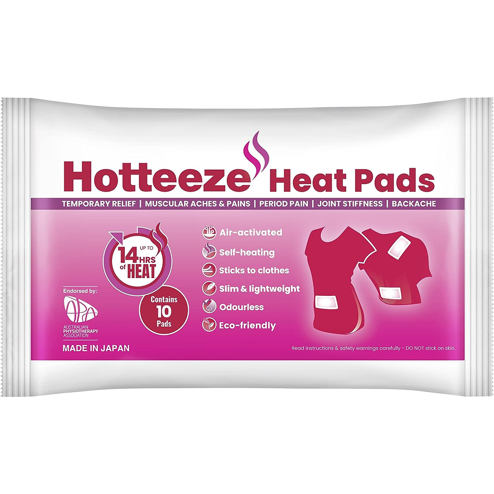 Hotteeze Stick On Eco-Friendly Heat Pads - 10 Pack