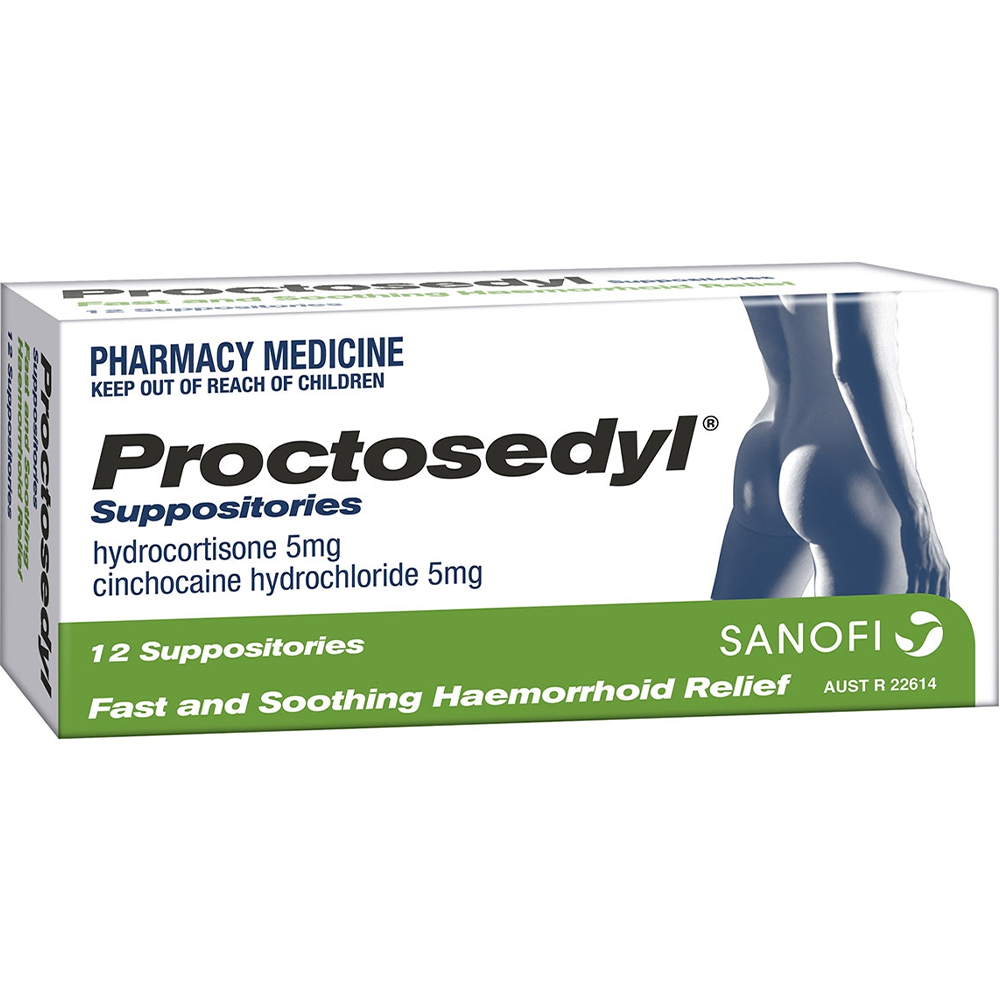 Proctosedyl Haemorrhoids Relief - 12 Suppositories