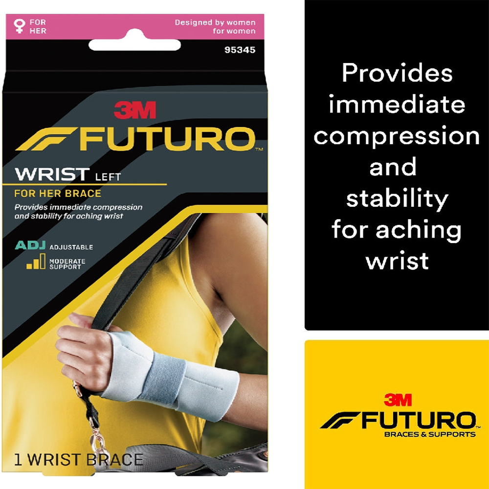 FUTURO™ For Her Slim Silhouette Wrist Support - Left Hand Adjustable