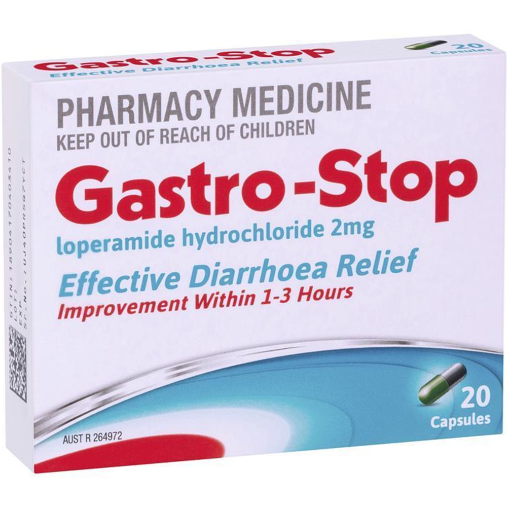 GastroStop Loperamide - 2mg 20 Capsules