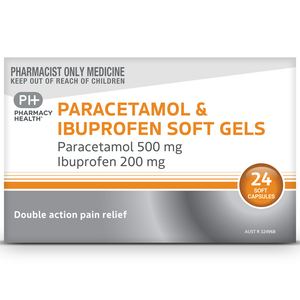 Pharmacy Health Paracetamol & Ibuprofen Soft Gels - 24 Capsules