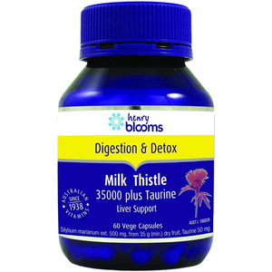 Henry Blooms Milk Thistle 35,000 with Taurine - 60 Capsules