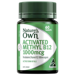 Nature's Own Activated Methyl B12 1000mcg with Vitamin B for Energy - 60 Tablets