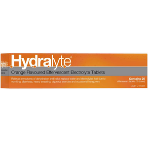 Hydralyte Electrolyte Effervescent Orange - 20 Tablets