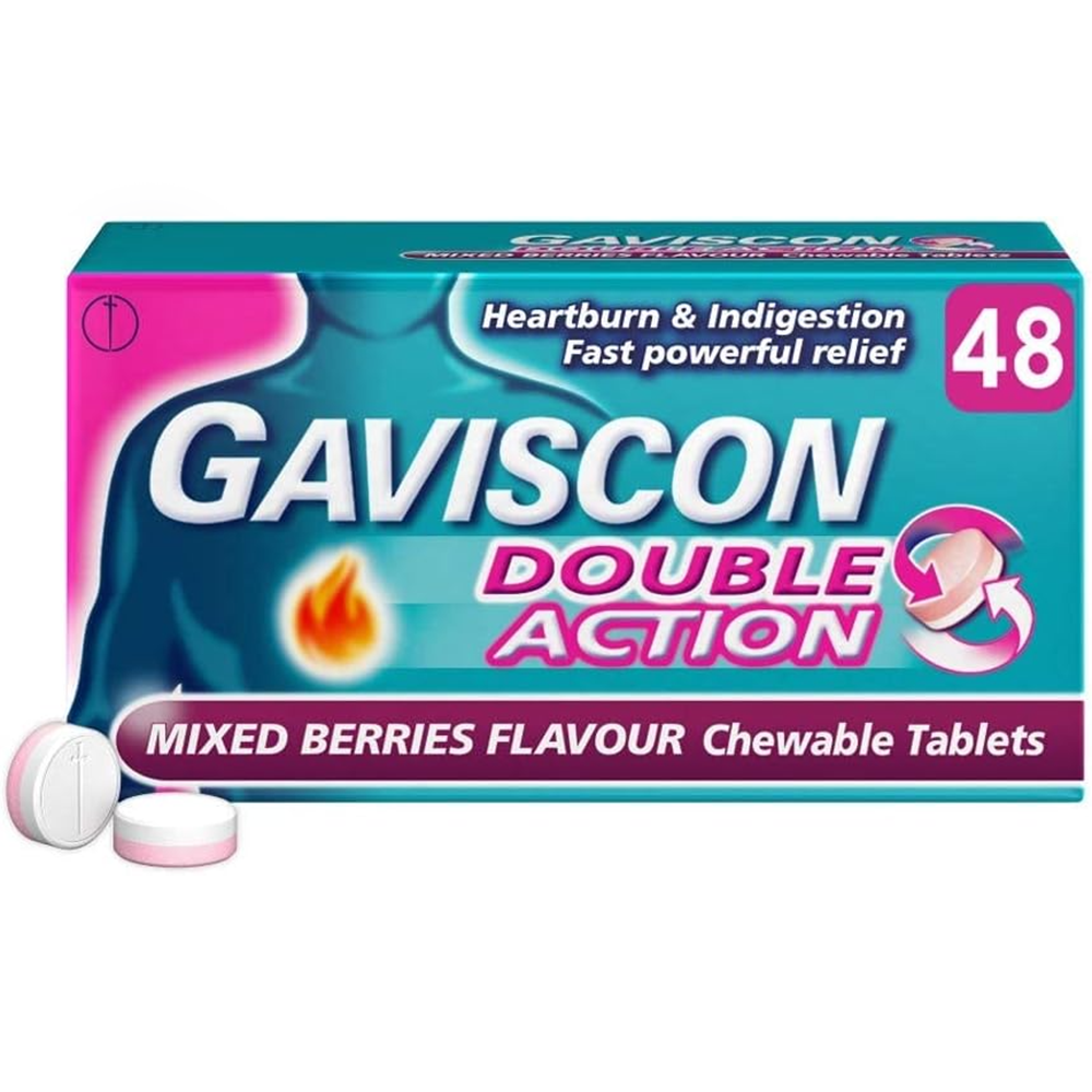 Gaviscon Dual Action Mixed Berry - 48 Tablets