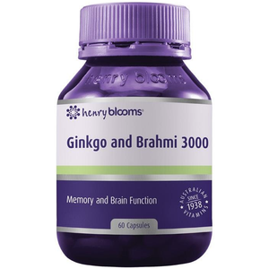 Henry Blooms Ginkgo and Brahmi - 60 Capsules