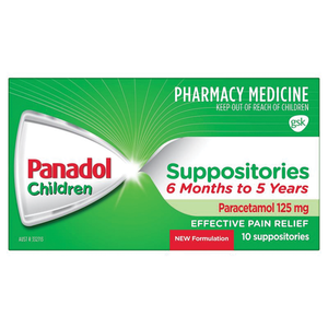 Panadol 125mg 6 Months - 5 Years 10 Suppositories