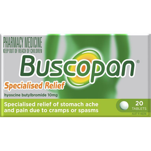 Buscopan Stomach Cramps Pain Relief - 10mg 20 Tablets