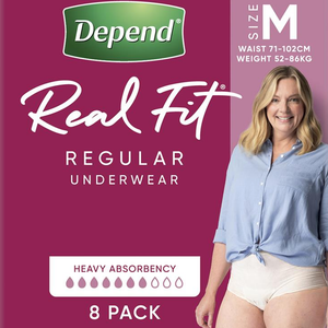 Depend Women Real Fit Underwear - 8 Pack Medium