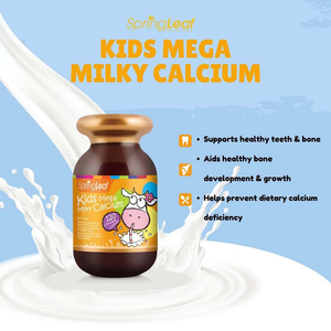 SpringLeaf Kids Mega Milky Calcium - 500mg 120 Capsules