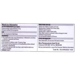 Lomotil - 2.5mg 8 Tablets