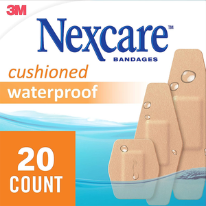 Nexcare Waterproof Cushioned Bandages Assorted - 20 Count