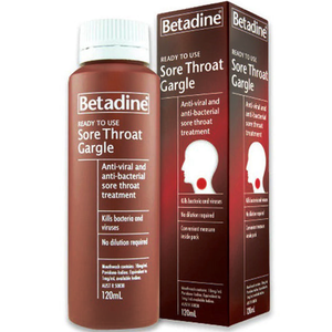 Betadine Sore Throat Gargle Concentrated / Ready To Use - 40/120 mL