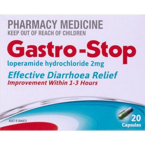 GastroStop Loperamide - 2mg 20 Capsules