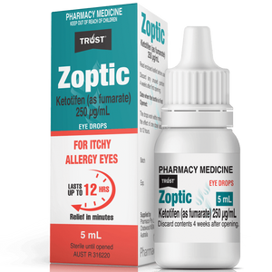 Trust Zoptic Ketotifen 5ml Itchy Allergy Eye Drops - 5mL