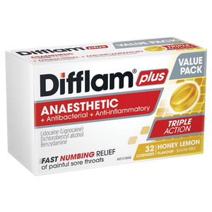 Difflam Plus Anaesthetic Honey & Lemon - 32 Lozenges