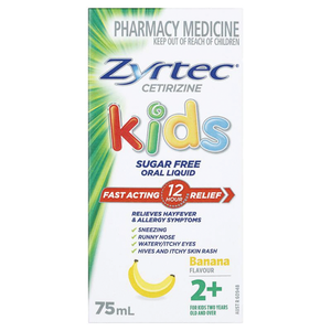 Zyrtec Kids Antihistamine Allergy & Hayfever Oral Liquid - 75mL