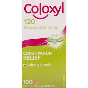 Coloxyl Stool Softener - 120mg 100 Tablets