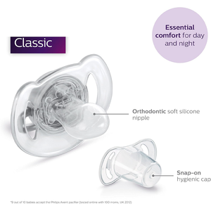 Philips AVENT BPA Free Translucent Pacifier - 6-18 Months 2 Pack