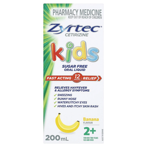 Zyrtec Kids Allergy Antihistamine & Hayfever Oral Liquid - 200mL