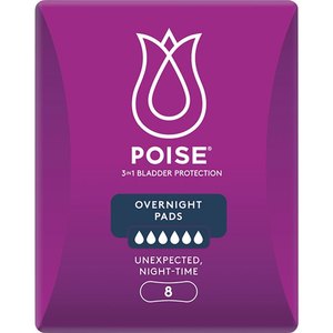 Poise Pads Overnight - 8 Pads