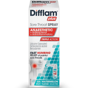 Difflam Plus Sore Throat Anaesthetic Spray - 30mL Watermelon Flavour