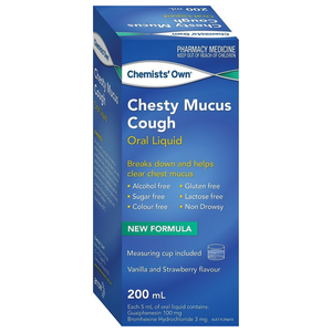 Chemists’ Own Chesty Mucus Cough Liquid - 200mL