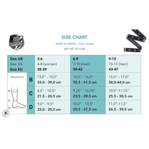 Supcare 1502-1 Medium 10-13 Sizes Compression Socks