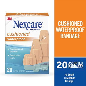 Nexcare Waterproof Cushioned Bandages Assorted - 20 Count