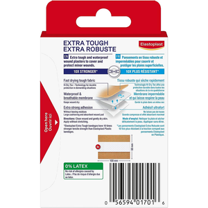 Elastoplast Extra Tough Waterproof Bandages - 10 Strips