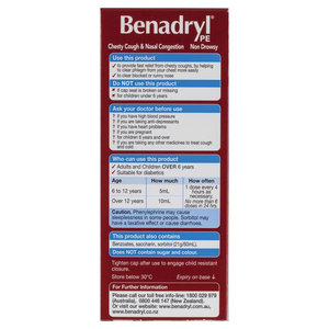 Benadryl PE Chesty Cough & Nasal Congestion Non-Drowsy - 200mL Berry Flavour