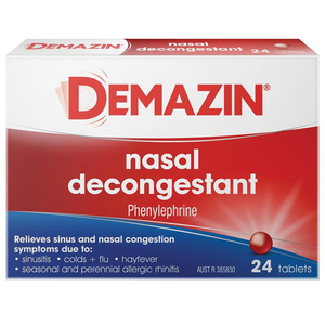 Demazin Nasal Decongestant  - 10mg 24 Tablets