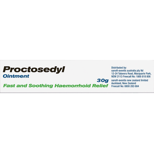 Proctosedyl Haemorrhoids Relief Ointment - 30g