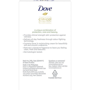 Dove for Women Clinical Protection Antiperspirant Deodorant Fresh Touch Cream - 45mL