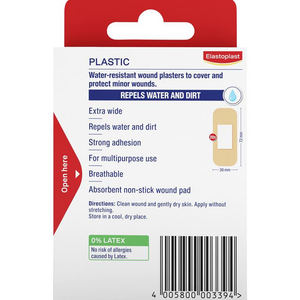 Elastoplast 48445 Extra Wide Plastic - 20 Strips