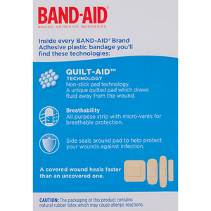 J&J Band-Aid Assorted Plastic Shapes - 50 Strips