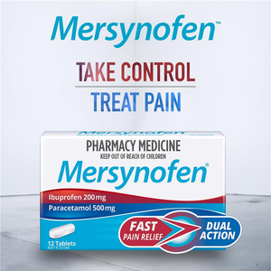 Mersynofen Pain Relief Tablets with Paracetamol + Ibuprofen - 12 Tablets