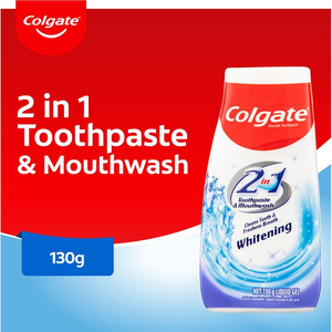 Colgate 2 in 1 Toothpaste & Mouthwash Whitening Liquid Gel - 130g