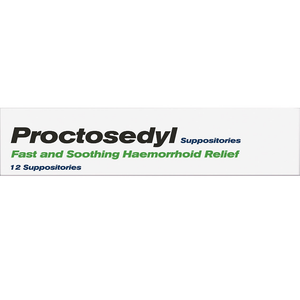 Proctosedyl Haemorrhoids Relief - 12 Suppositories