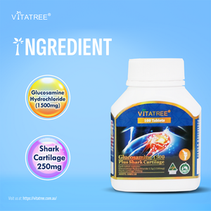 Vitatree Glucosamine 1500 plus Shark Cartilage - 100 Tablets