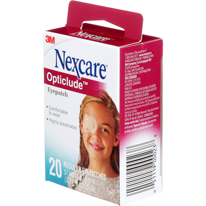 Nexcare Opticlude Orthoptic Eye Patches Regular Size - 20 Pack