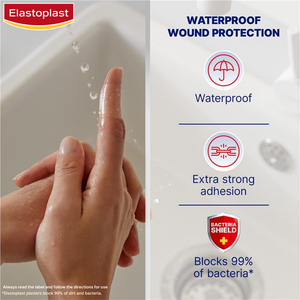 Elastoplast 11471 Aqua Protect Waterproof Plasters - 40 Strips