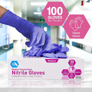 MedPride Powder-Free Nitrile Exam Gloves - 100 Box Medium