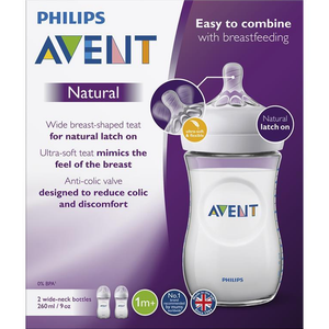 Philips Avent Natural Baby Bottles - 125/260mL 2 Pack