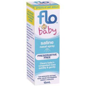 FLO Baby Saline Nasal Spray - 15mL